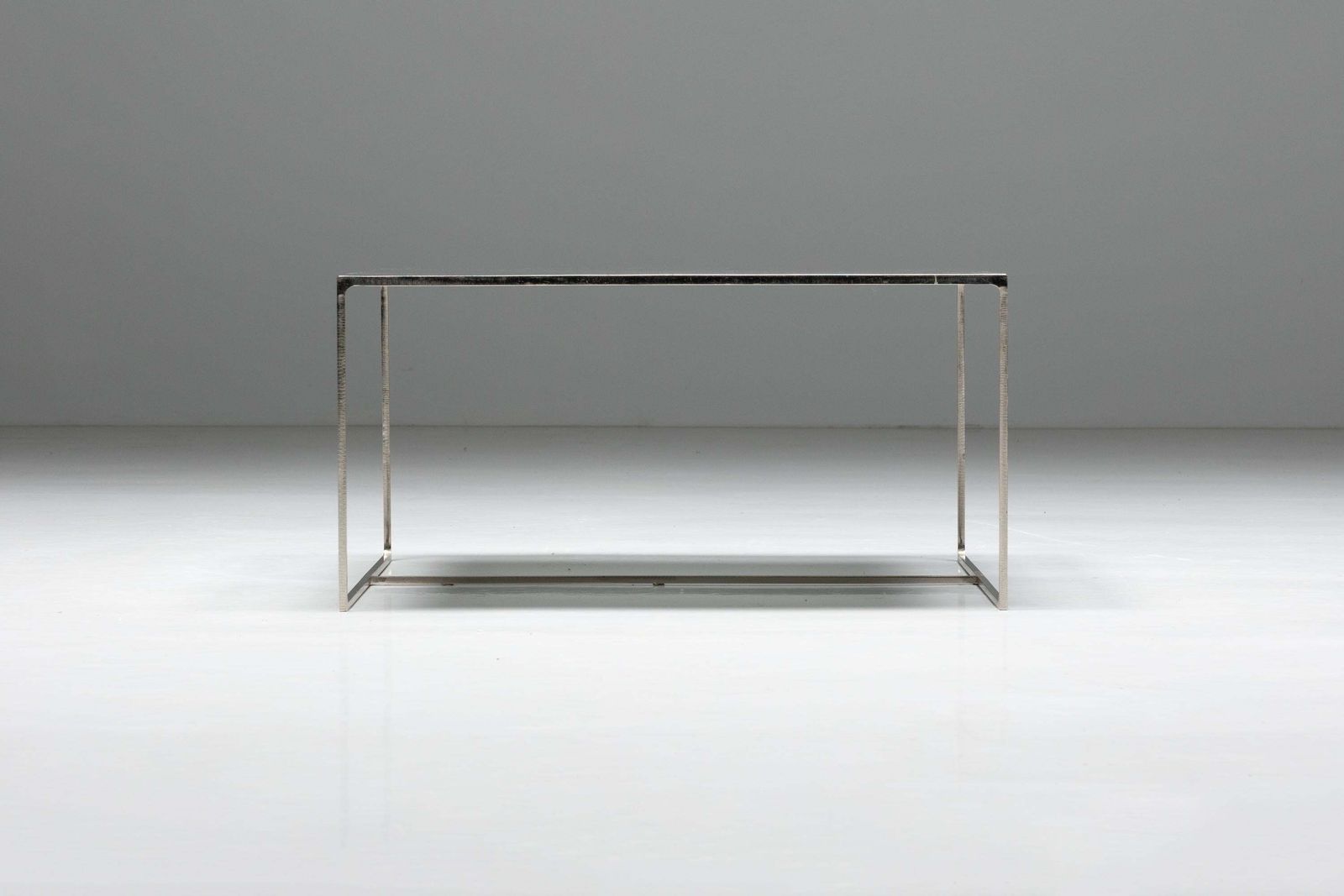 Metal Square Coffee Table 'Duchamp' By Rodolfo Dordoni For Minotti, Italy, 1990s photo for sale