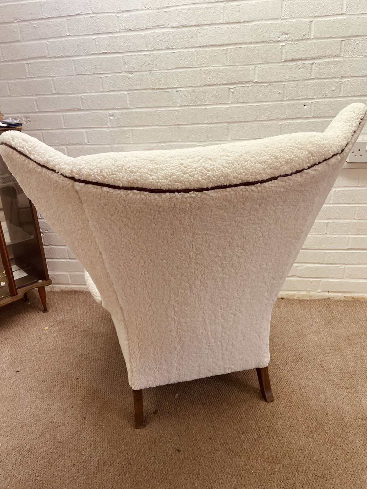 Original Parker Knoll Papa Bear Chair Reupholstered In Teddy Bear Fabric photo vintage