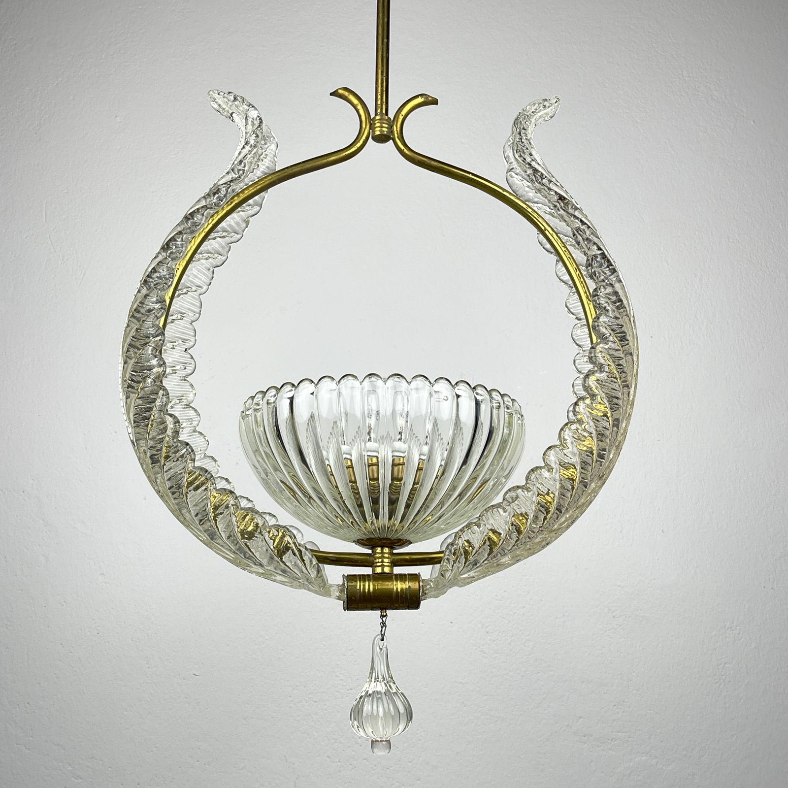 Murano Chandelier By Ercole Barovier Barovier & Toso, Italy 1930s