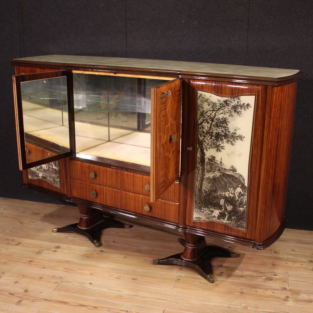 Italian Design Bar Cabinet By Fratelli Rigamonti Desio, Milan, 1940s photo vintage