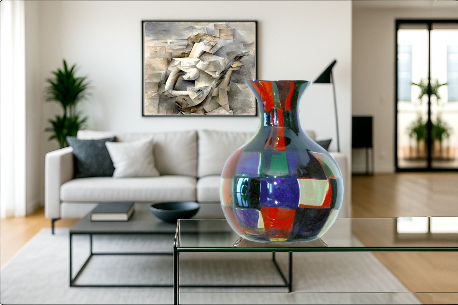 Venini   Vase By Fulvio Bianconi Mod. Pezzato Mod. Parigi 1989 photo buy