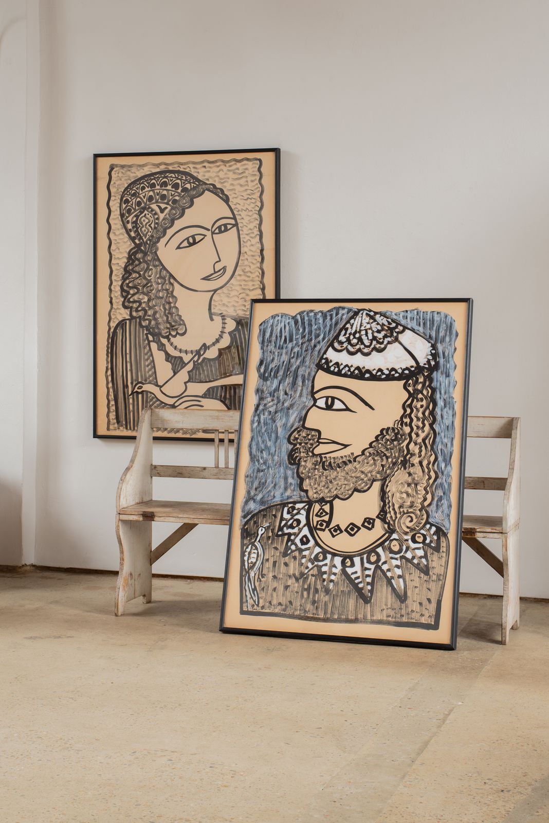 Graphic Portrait Of A Man On Board, C1970 photo for sale