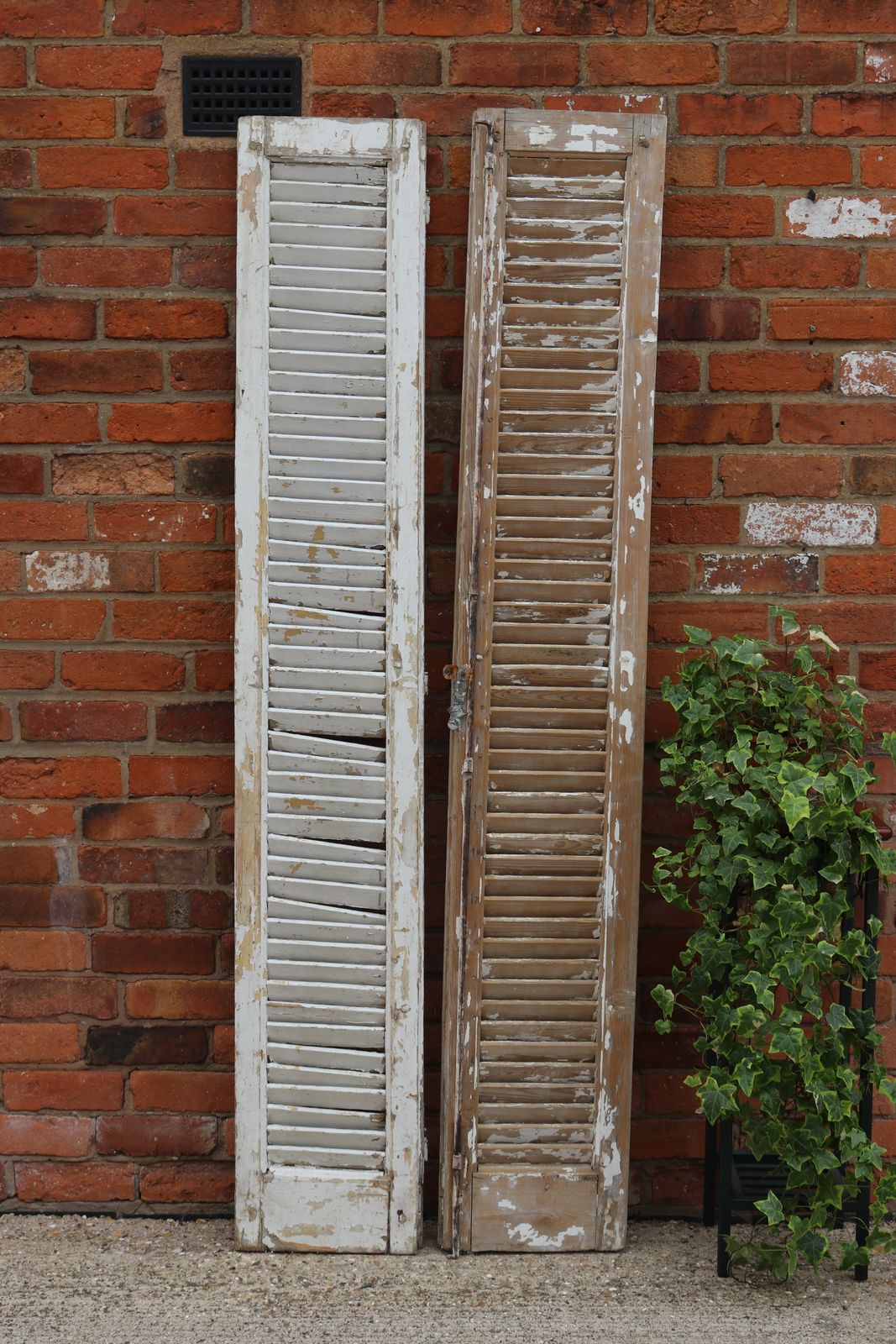 2 X Antique Slim French Shutter, 1920s photo for sale