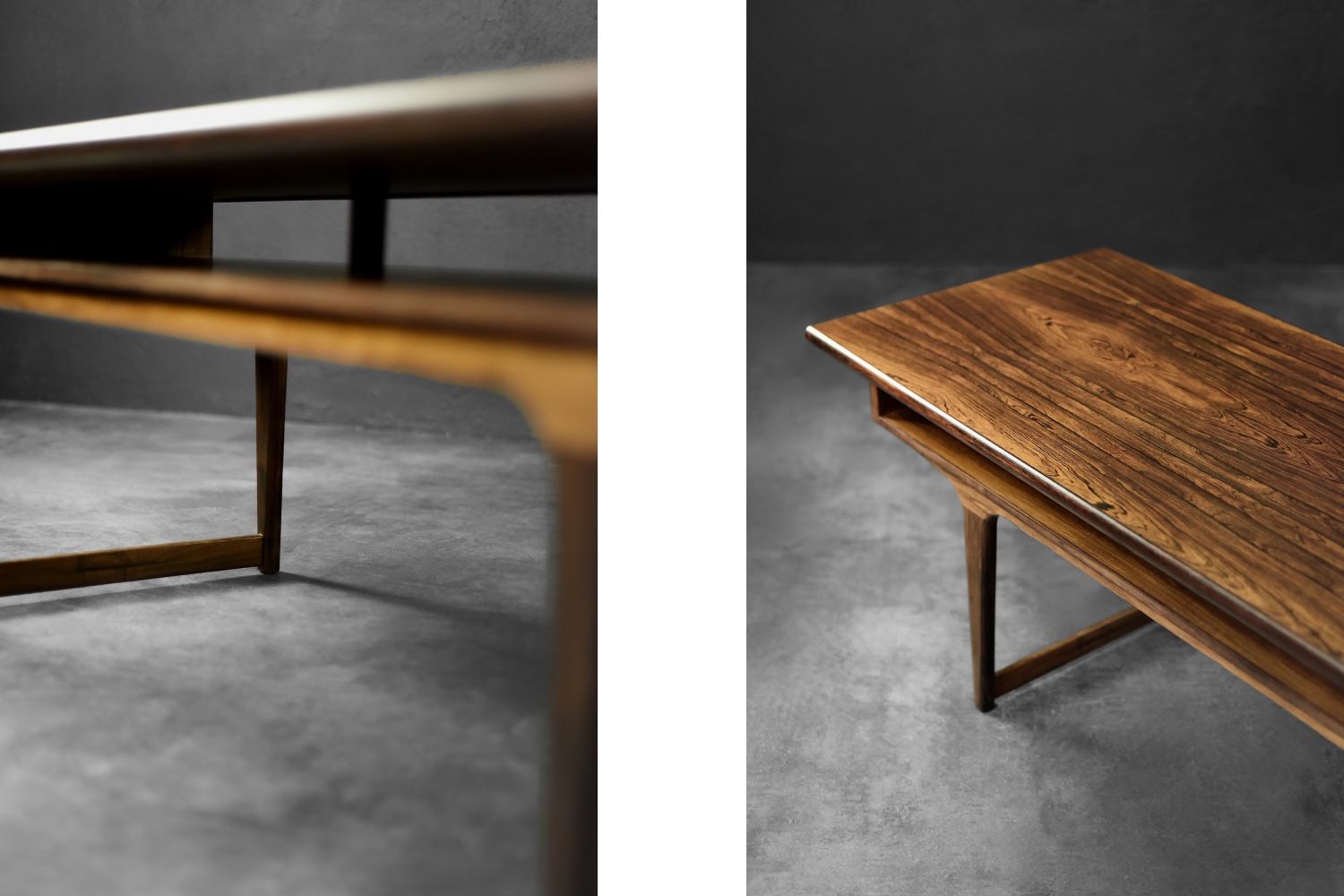 Mid Century Modern Danish Rosewood Coffee Table With Shelf, 1960s photo Furniture
