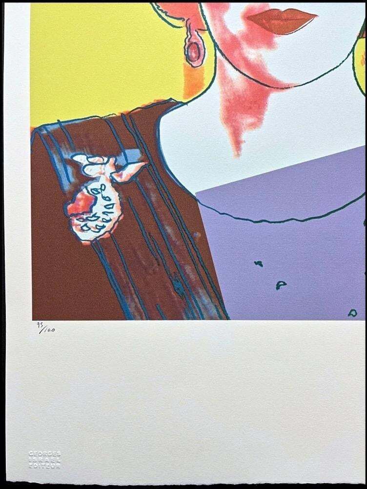Andy Warhol, Queen Beatrix Yellow , 1980s, Lithograph photo Art