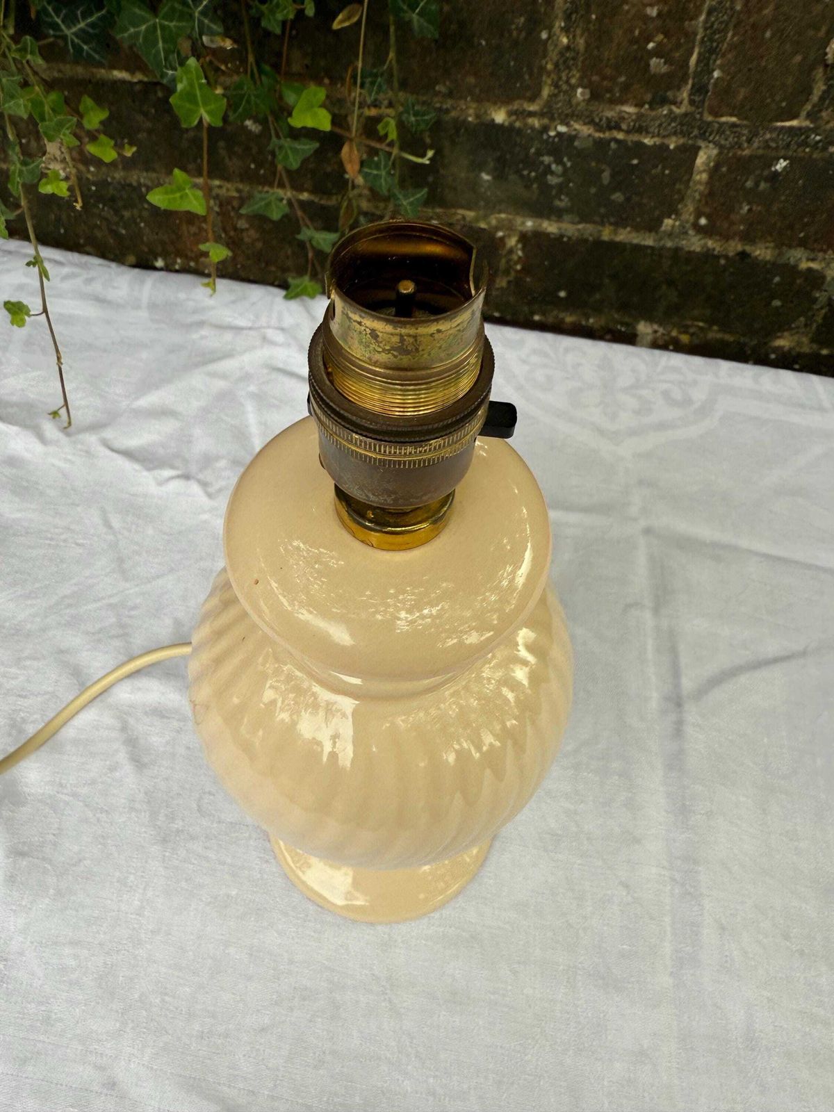 Pale Pink 1980s Ceramic Table Lamp By Goodson Lighting, Vintage Spiral Lamp, Retro Home Decor, Working, Pat Tested, 30cm Tall photo 68.0