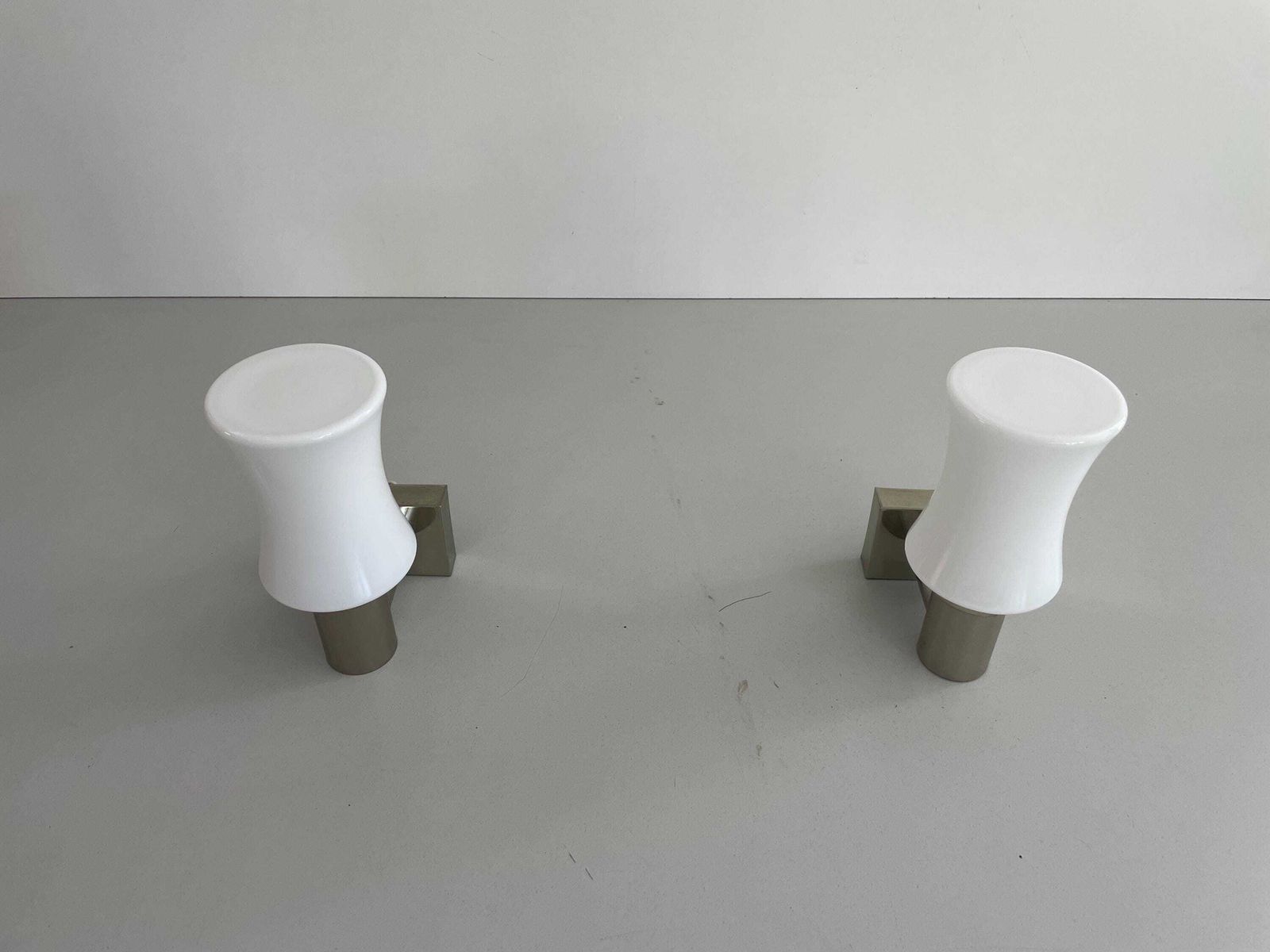 Space Age Glass And Metal Pair Of Sconces By N Leuchten, 1970s, Germany photo furniture