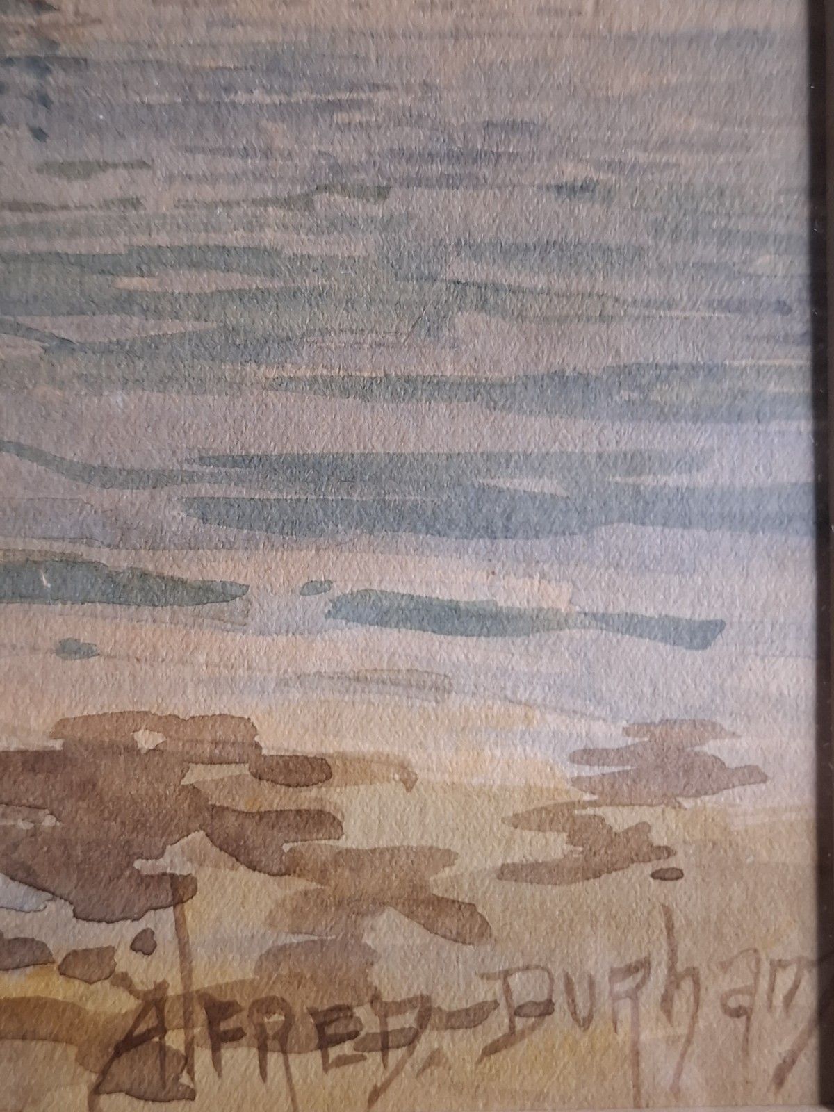 photo buy Antique Original Watercolour South Whitby Abbey Alfred Durham Coastal Seascape