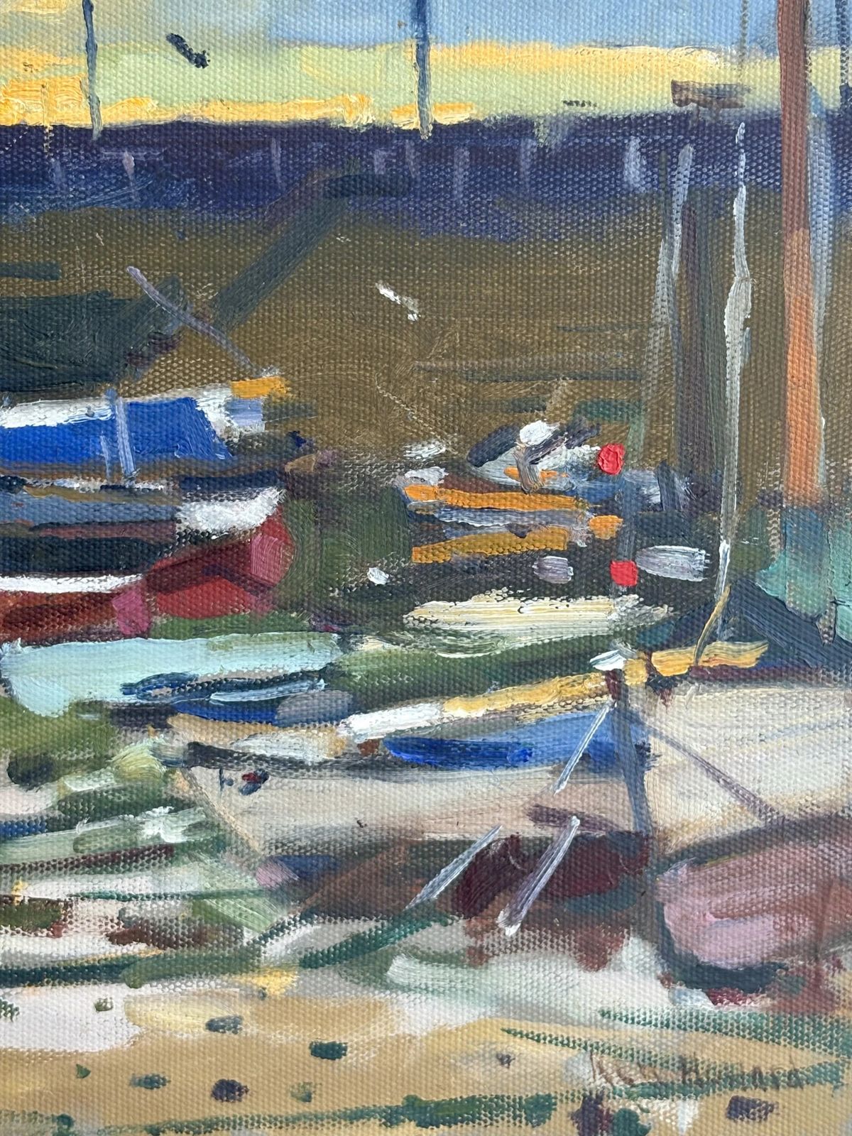 Ken Howard Obe Ra (1932 2022) Oil On Board, Mousehole At Low Tide C 1990. photo 6500.0