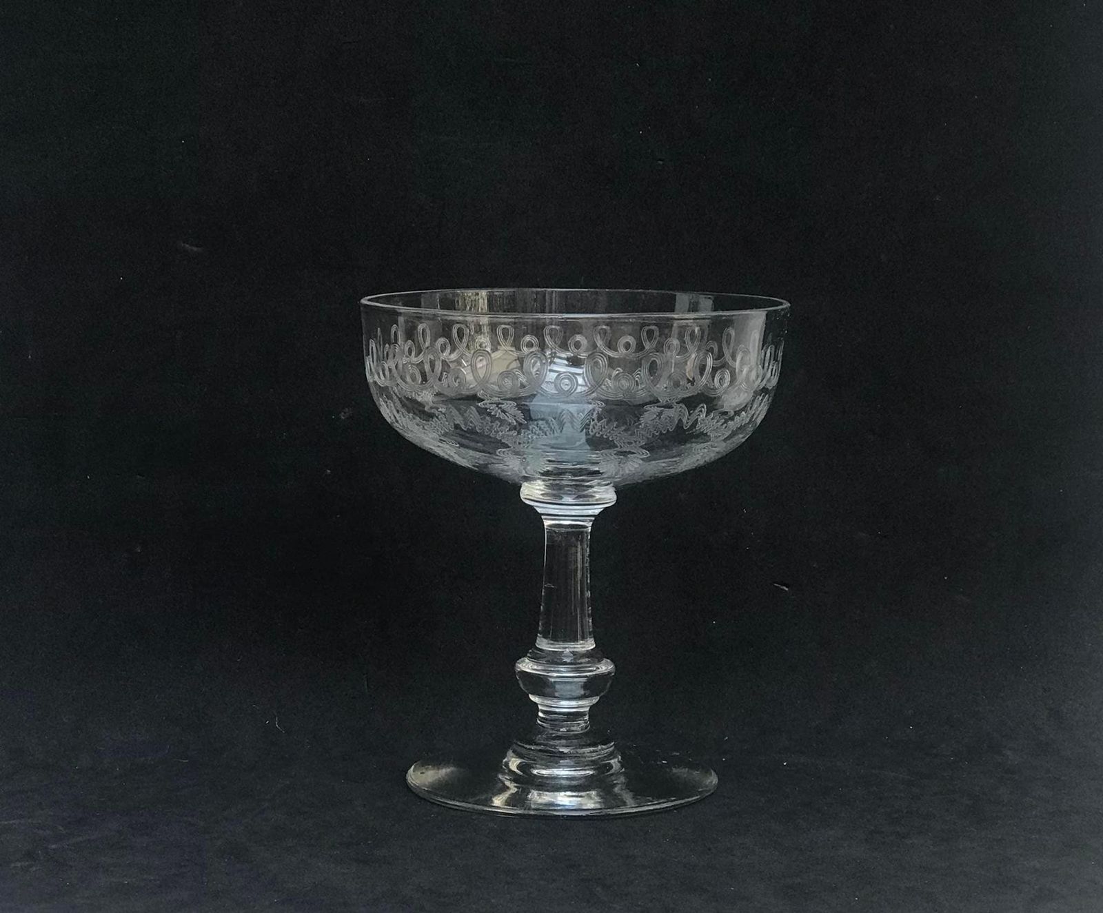 1 Champagne Coupe Crystal Coupes 1920s French Stem Bar Cart Decor Wedding Bartender Cocktail Gift