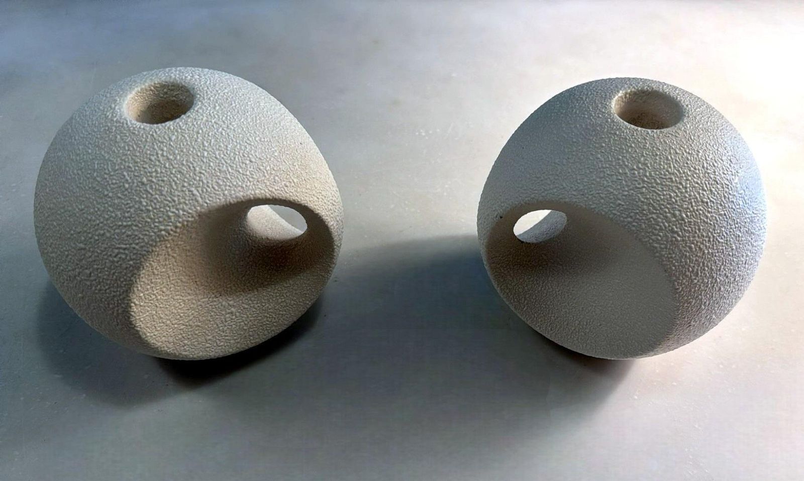 Bertoncello  Pair Of White Glazed Ceramic Candlesticks Design By Roberto Rigon photo buy