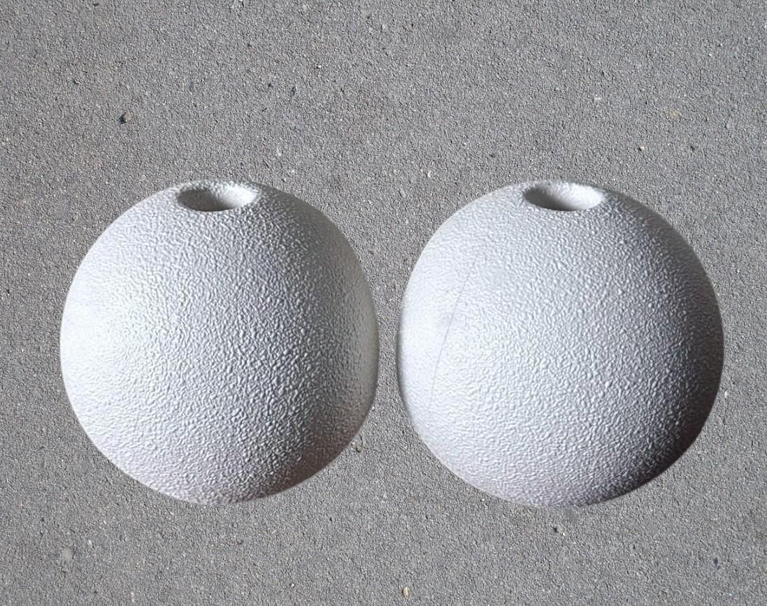 photo furniture Bertoncello  Pair Of White Glazed Ceramic Candlesticks Design By Roberto Rigon