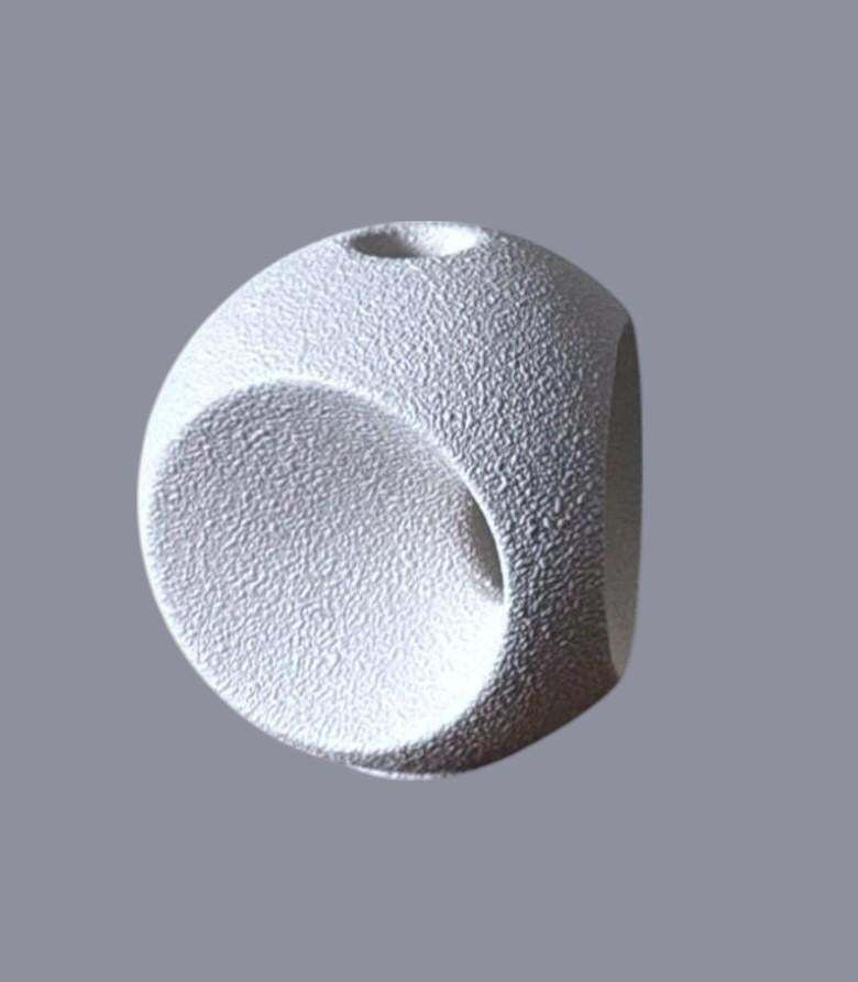 808.0 Bertoncello  Pair Of White Glazed Ceramic Candlesticks Design By Roberto Rigon photo