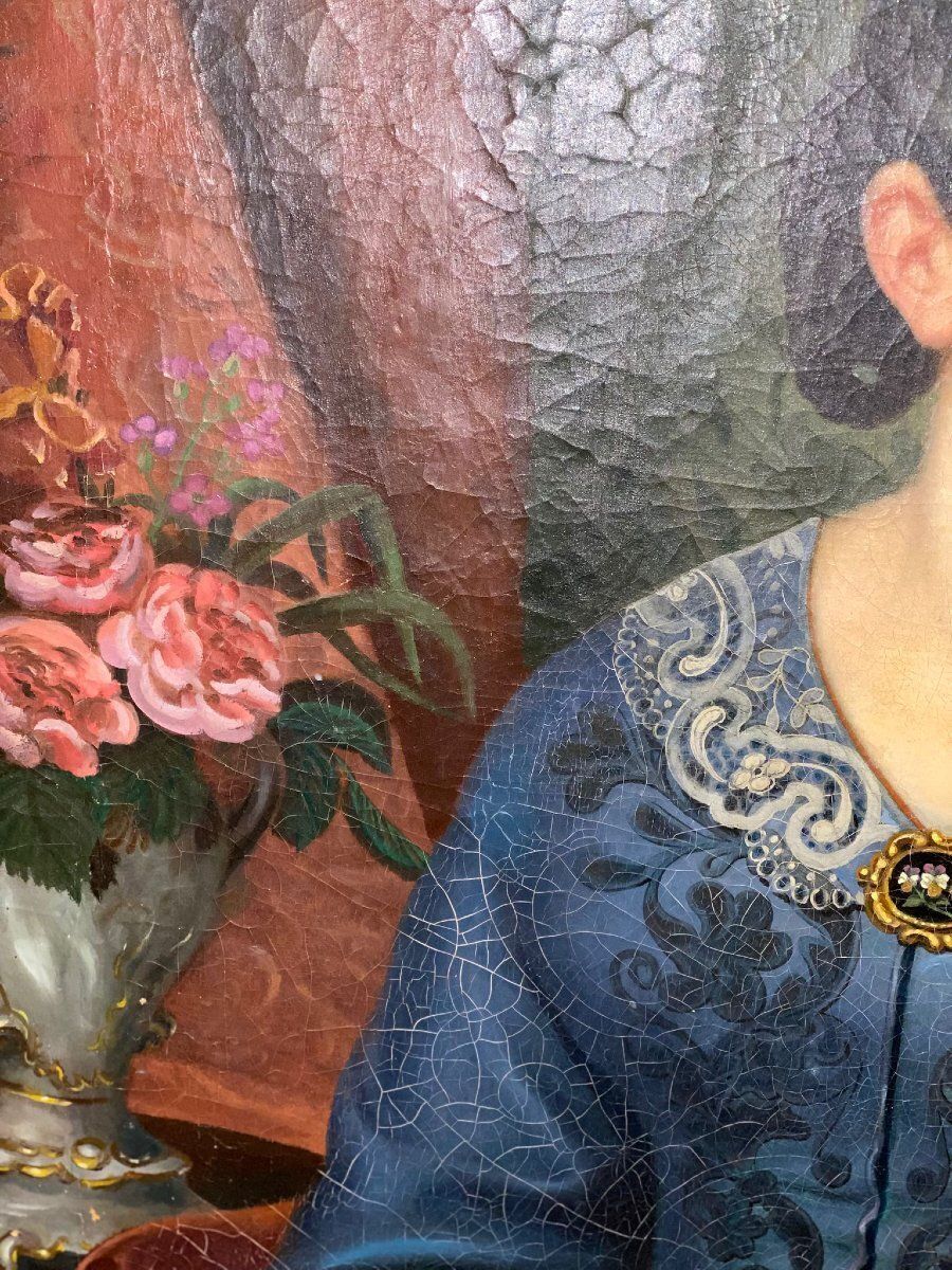 Oil Painting On Canvas, Portrait. Biedermaier Artist photo 1088.0