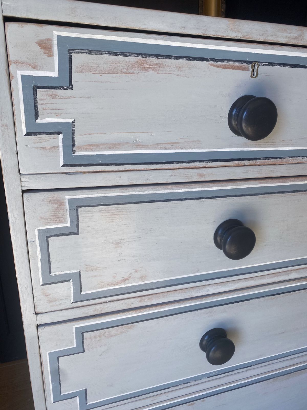 Large 19th C Painted Chest Of Drawers photo for sale