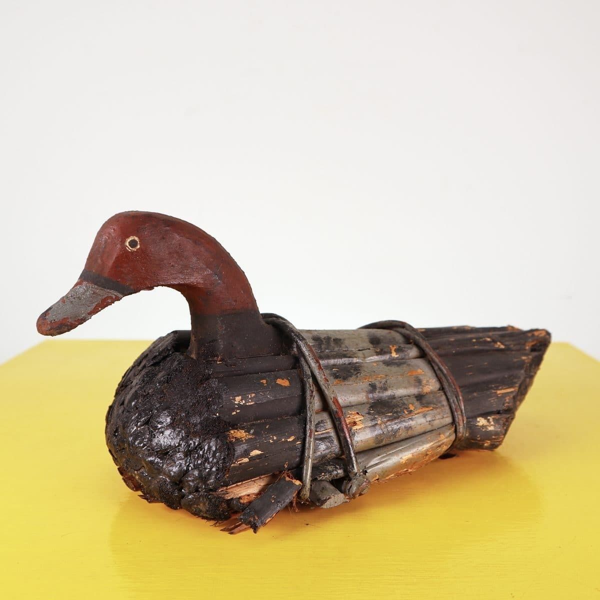 Vintage Hunting Duck Call Made Of Cane And Wood
