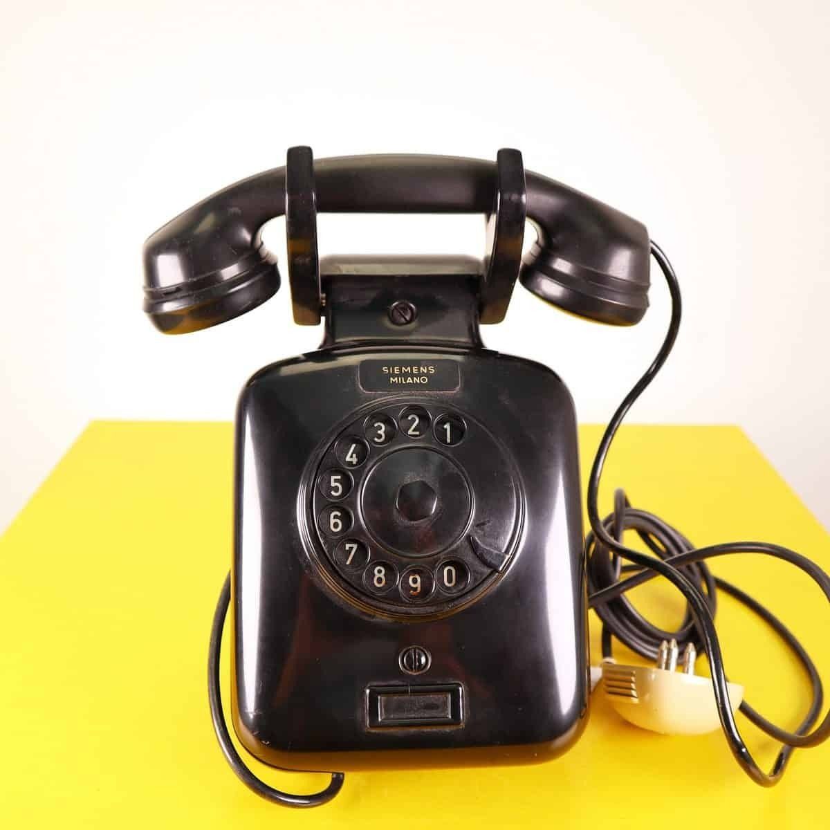 Vintage Siemens Olap Milano Bakelite Wall Telephone
