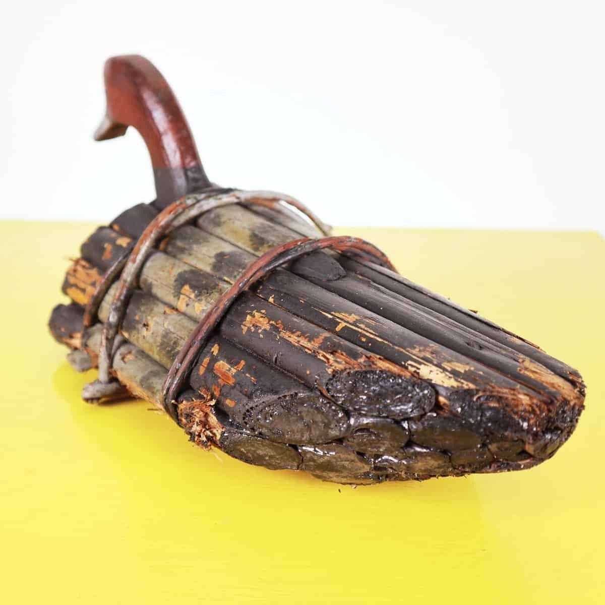 Vintage Hunting Duck Call Made Of Cane And Wood photo Art