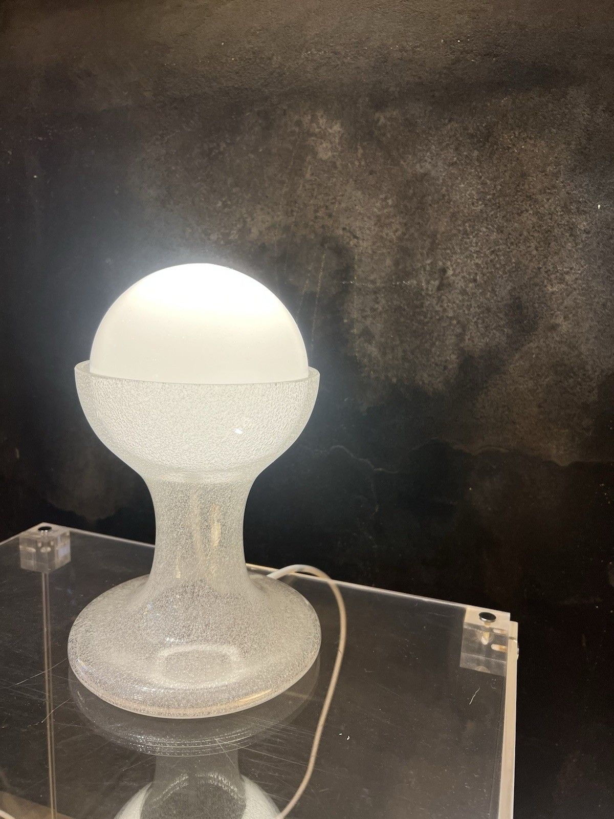 Carlo Nason Mazzega Lt 215 Table Lamp Pulegoso Glass Murano photo vintage