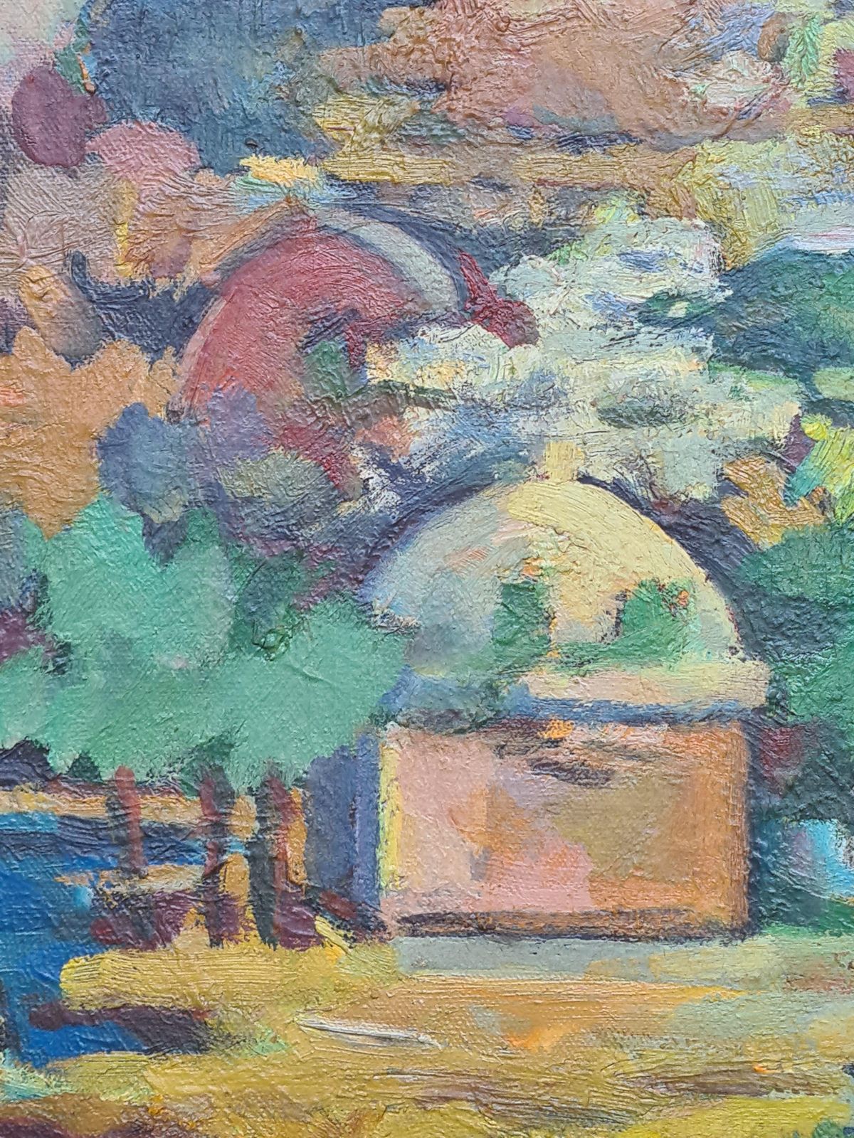 Algeria, Orientalist Fauvist Oil Painting, Pupil Of Othon Freize, 1940s, By André Boureau photo Art