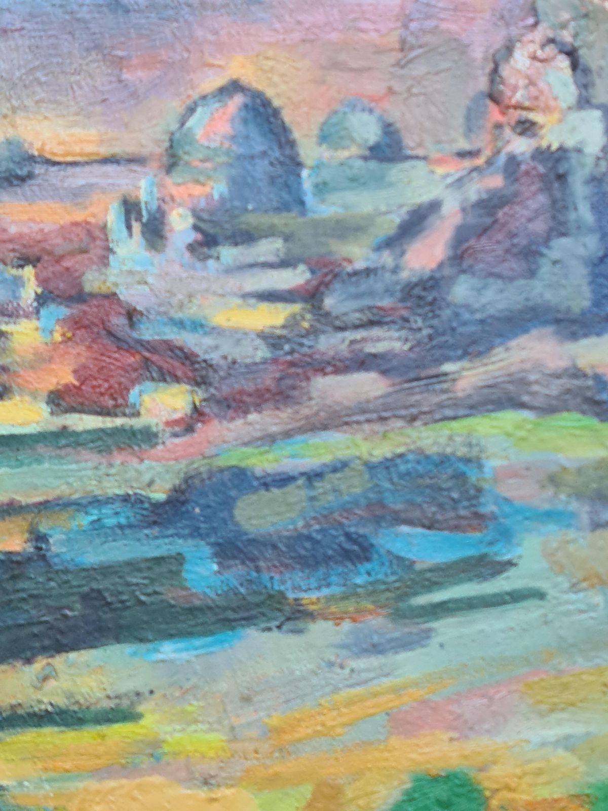 Algeria, Orientalist Fauvist Oil Painting, Pupil Of Othon Freize, 1940s, By André Boureau photo vinterior