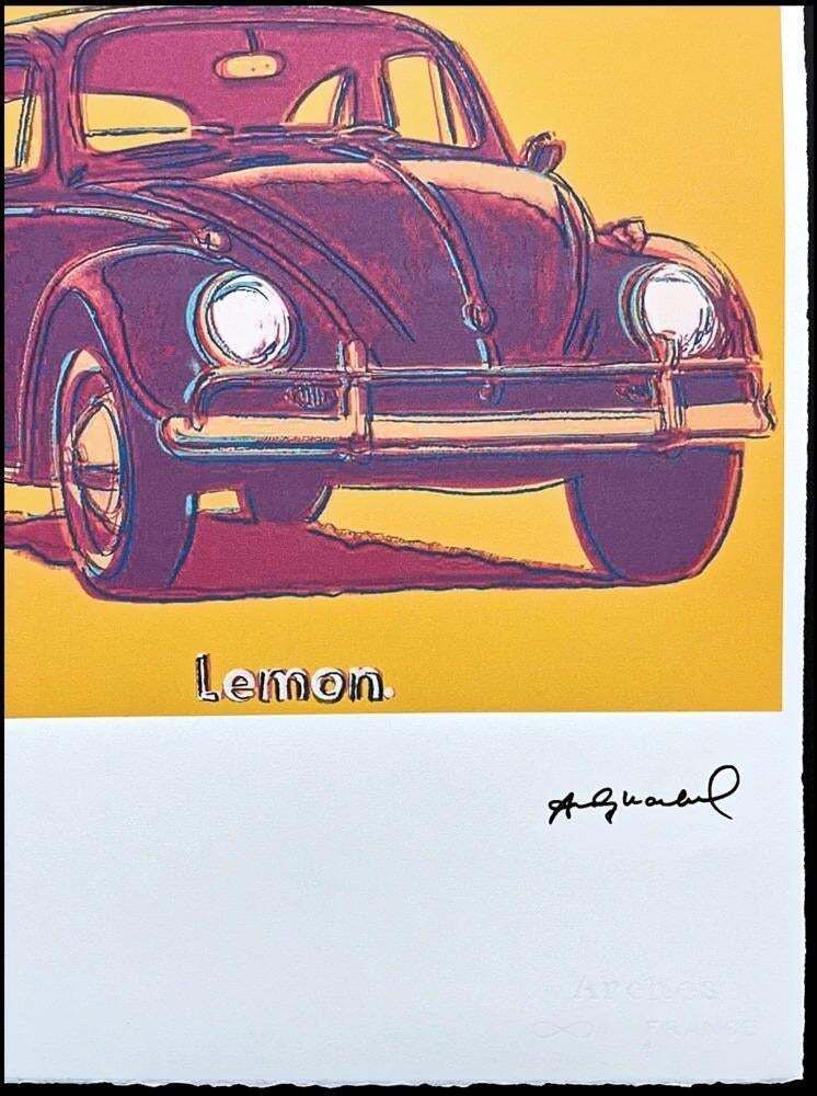 Andy Warhol, Volkswagen Purple, 1980s, Lithograph photo furniture