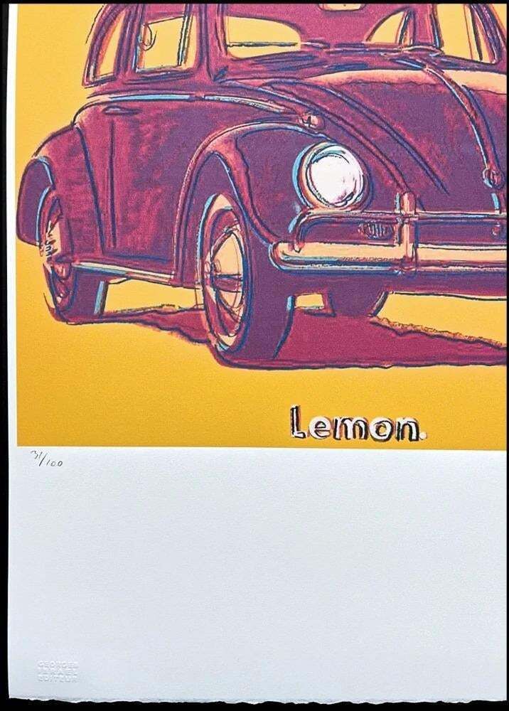 Andy Warhol, Volkswagen Purple, 1980s, Lithograph photo Art