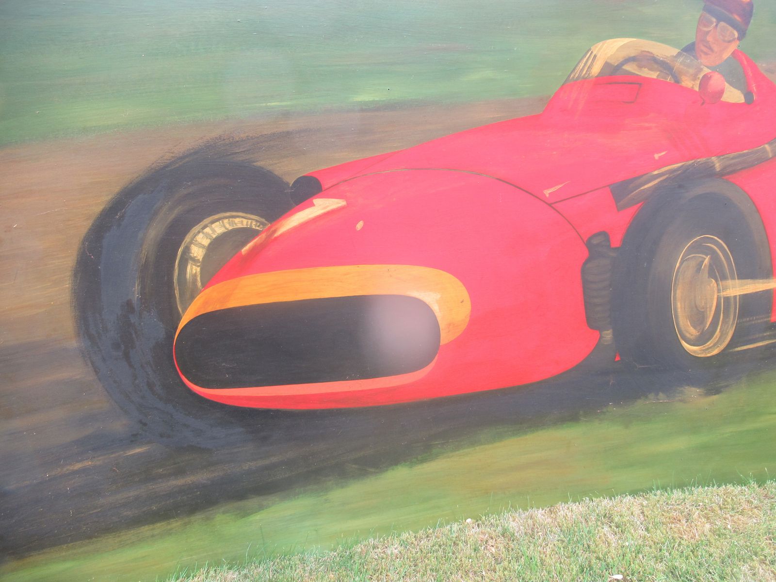 Large   Piece Of Wall Art   Racing  Car   1960s photo vinterior