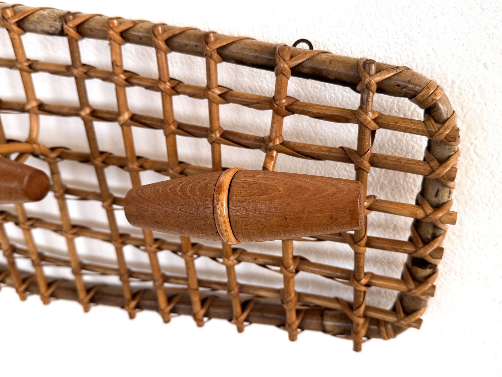 photo furniture Italian Bamboo And Rattan Coat Hanger Or Coat Rack, 1970s