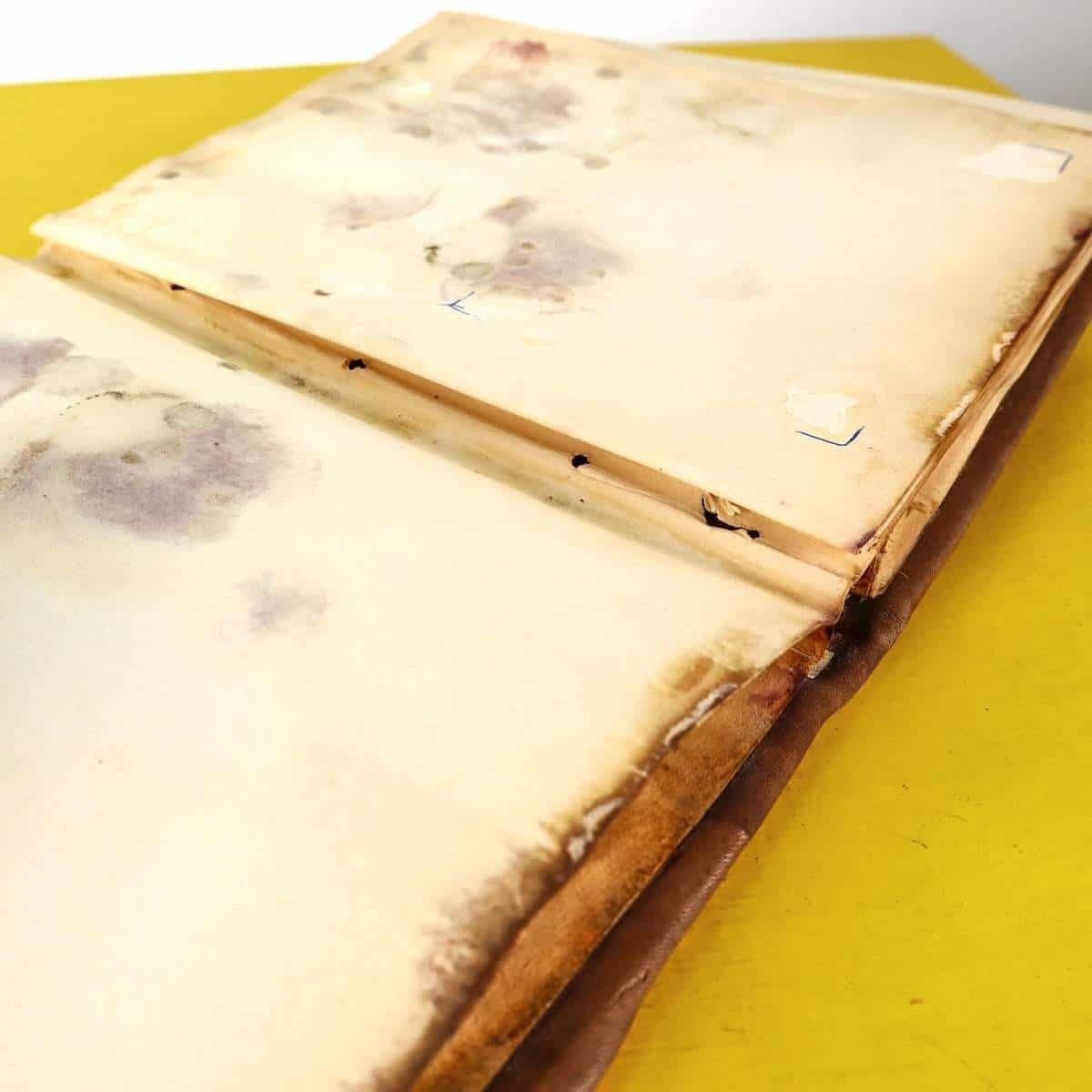 photo furniture Vintage Leather Covered Hunting Log Book