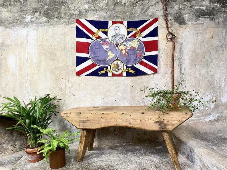 Edward VIII 1937 Coronation Hemisphere Flag Rare