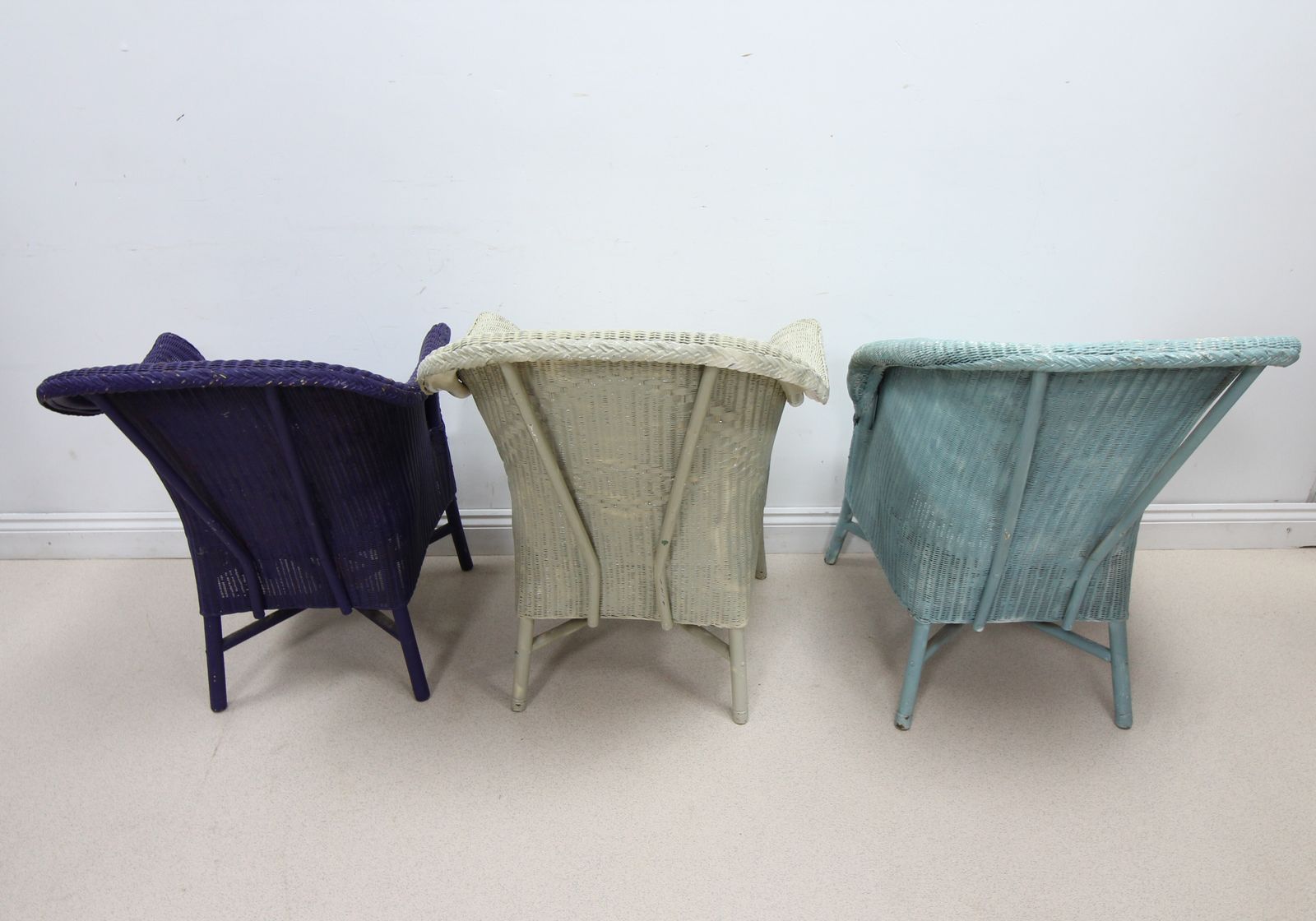 Set Of 1 Lloyd Loom Lusty Chair And 3 Other Lloyd Loom Style Chairs   4 In All photo furniture