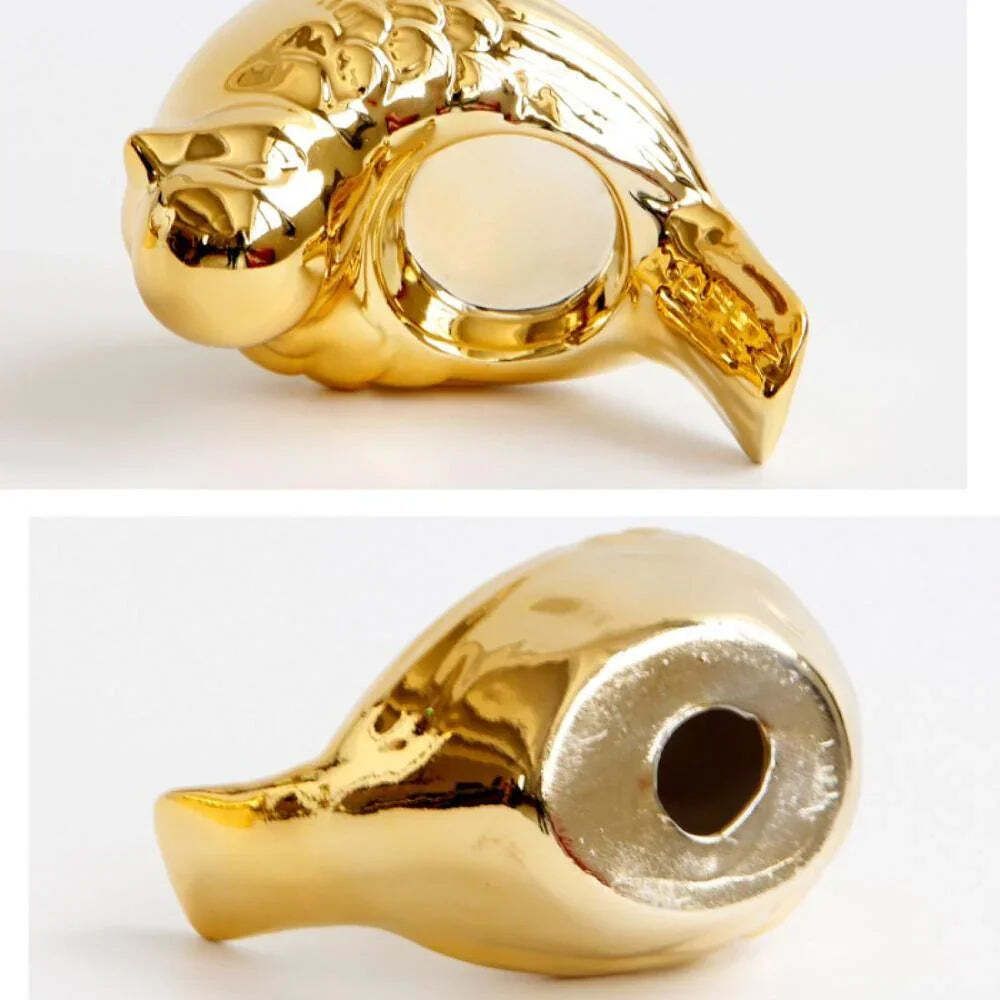 Ceramic Gold Bird Candlestick Candleholder For Home Decor photo Home Decor