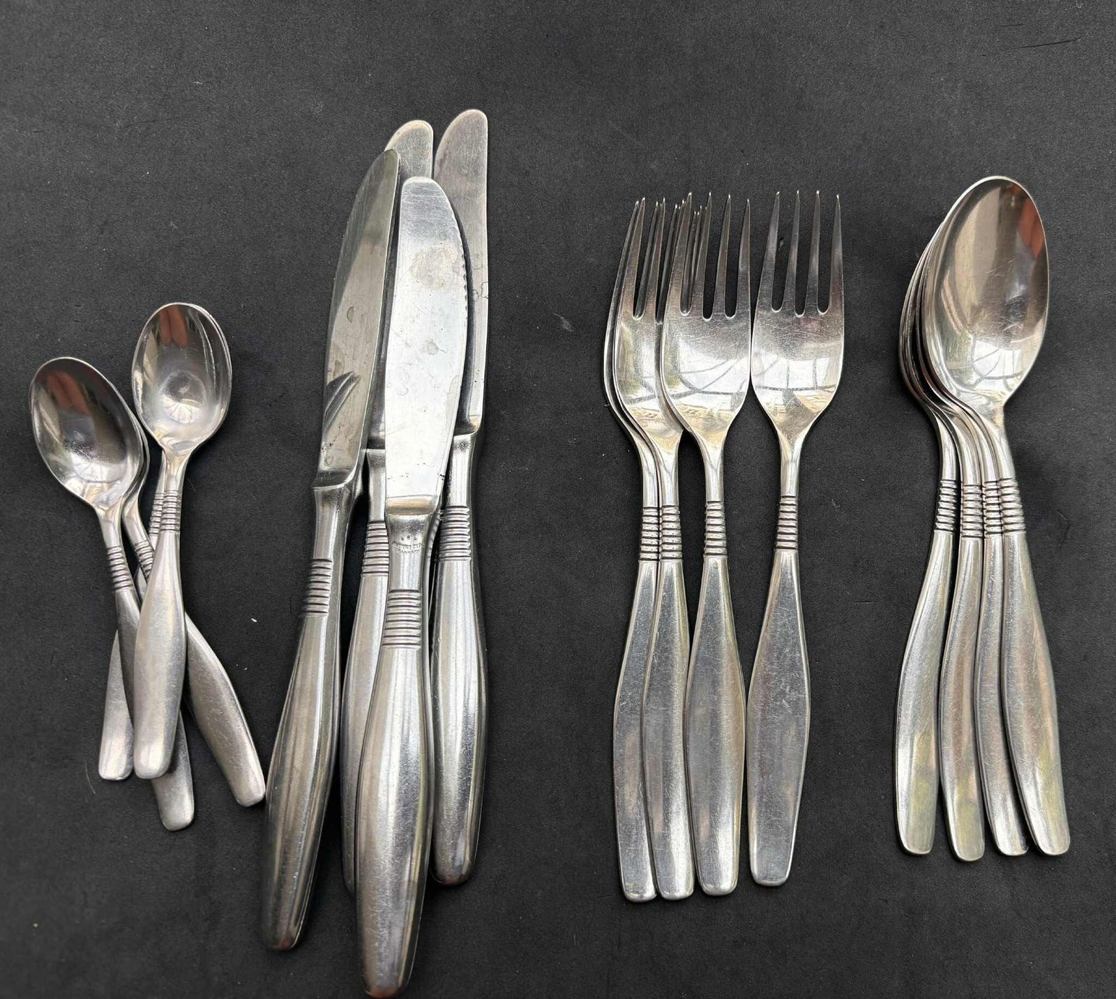 Cohr Flatware Table Set X 4 Dinner Forks Soup Spoons Stainless Steel Flatware Cutlery Danish Cutlery Wedding Gift Scandinavian Design