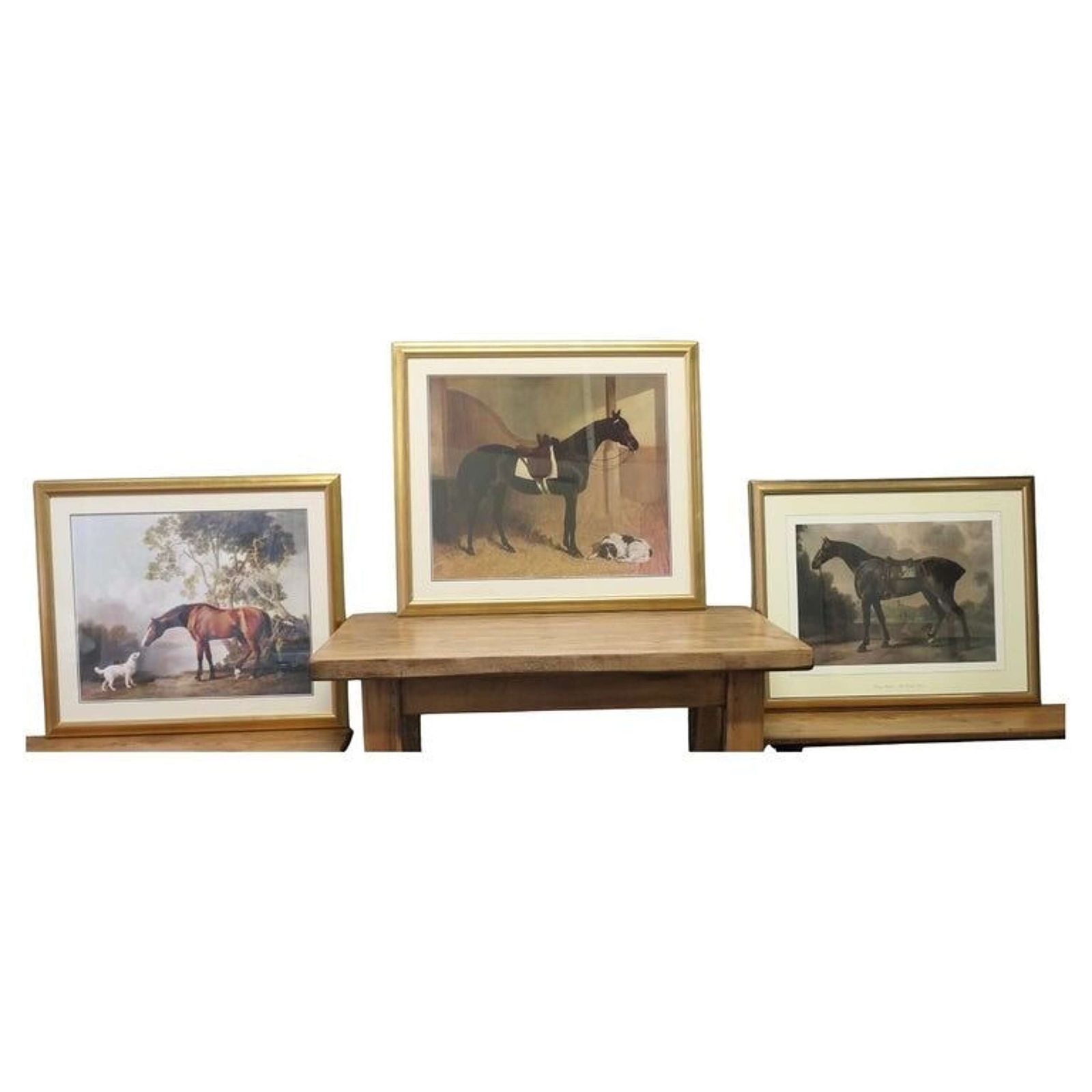 3 Large Framed Prints Of Horses, George Stubbs