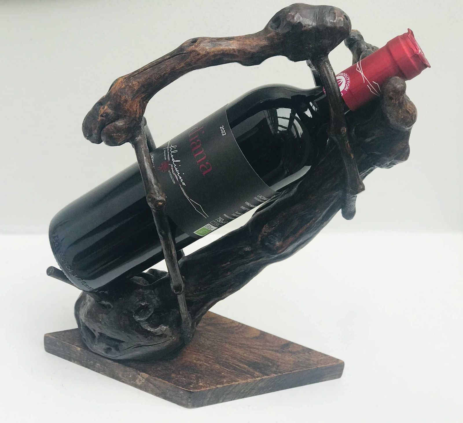 Bottle Stand French Grapevine Ornaments Stand Wine Bar Decor Century Boho Table Decor Bottle Holder Wine Accessories Retro Bar Gift