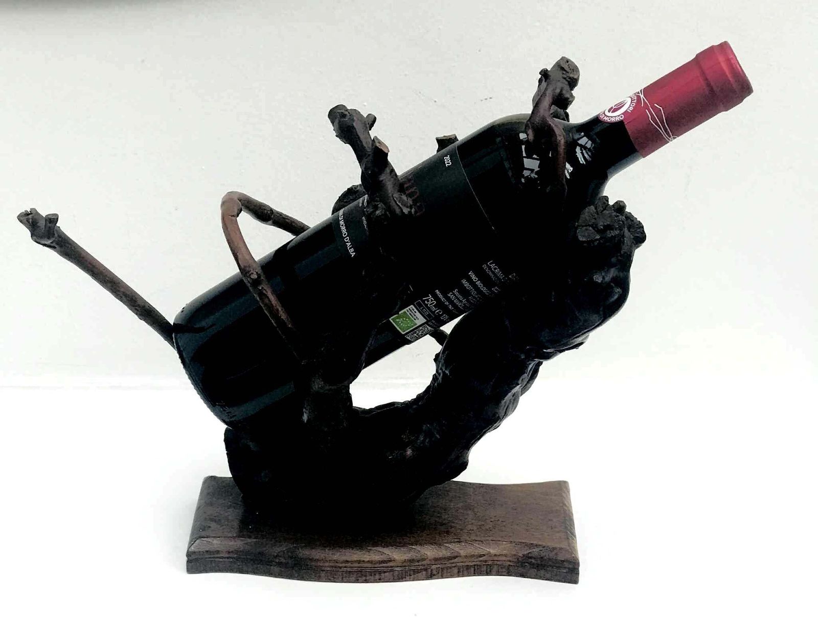 Bottle Stand French Grapevine Ornaments Stand Wine Bar Decor Century Boho Table Decor Bottle Holder Wine Accessories Retro Bar Gift