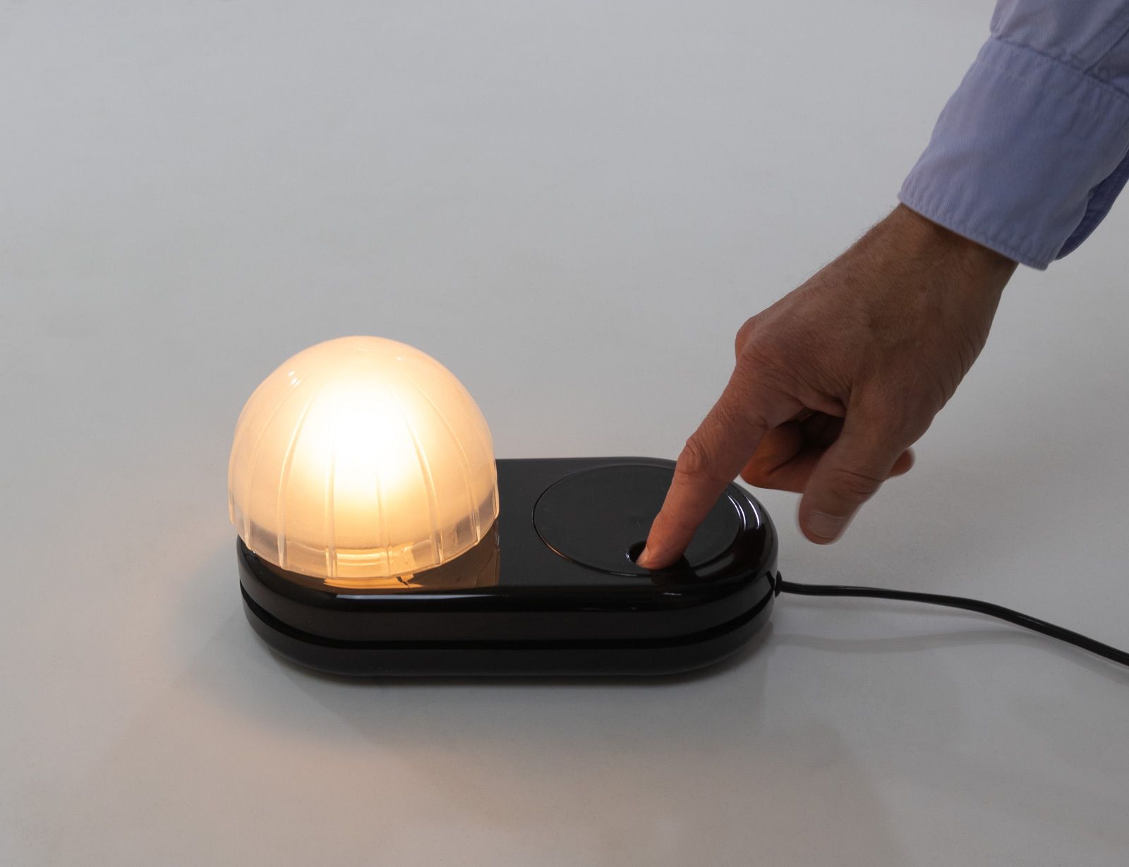 Black Farstar Table Lamp By Adalberto Dal Lago & Adam Tihany For Francesconi, 1970s photo buy