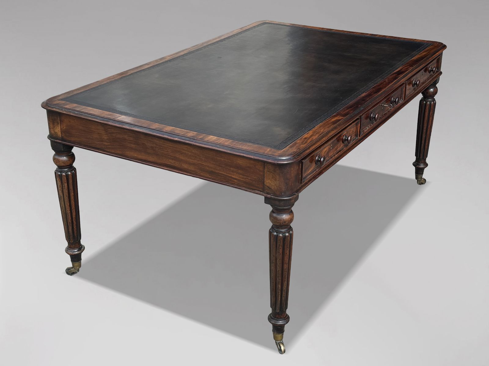 18th Century George III Period Mahogany Writing Table Stamped W.Priest photo buy