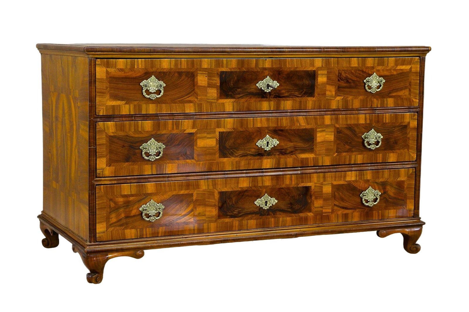 18th Century Baroque/ Classical Chest Of Drawers, Nutwood, Austria Ca. 1780