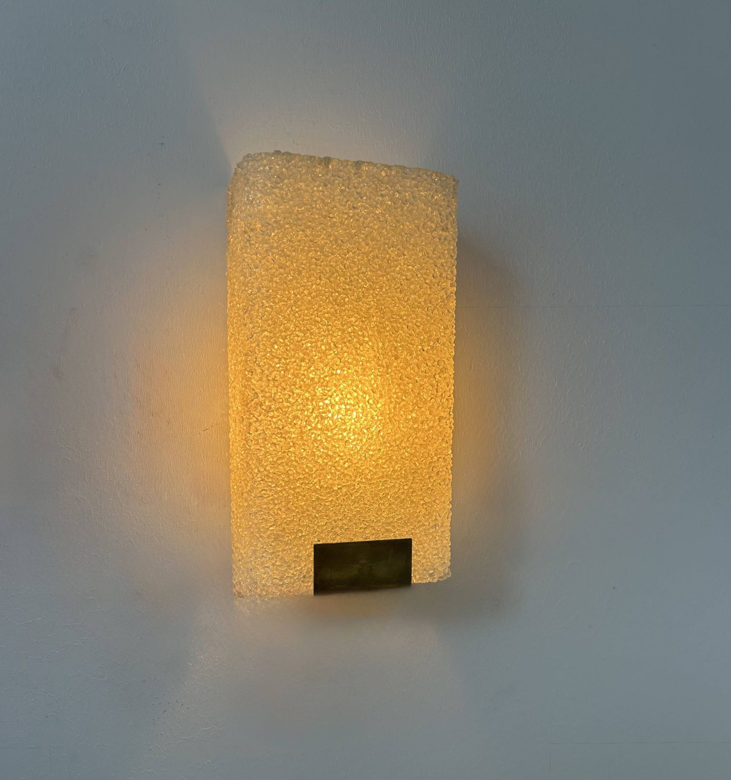 Pair Of Vintage Wall Lights, Granite Perspex And Brass, France photo 244.0