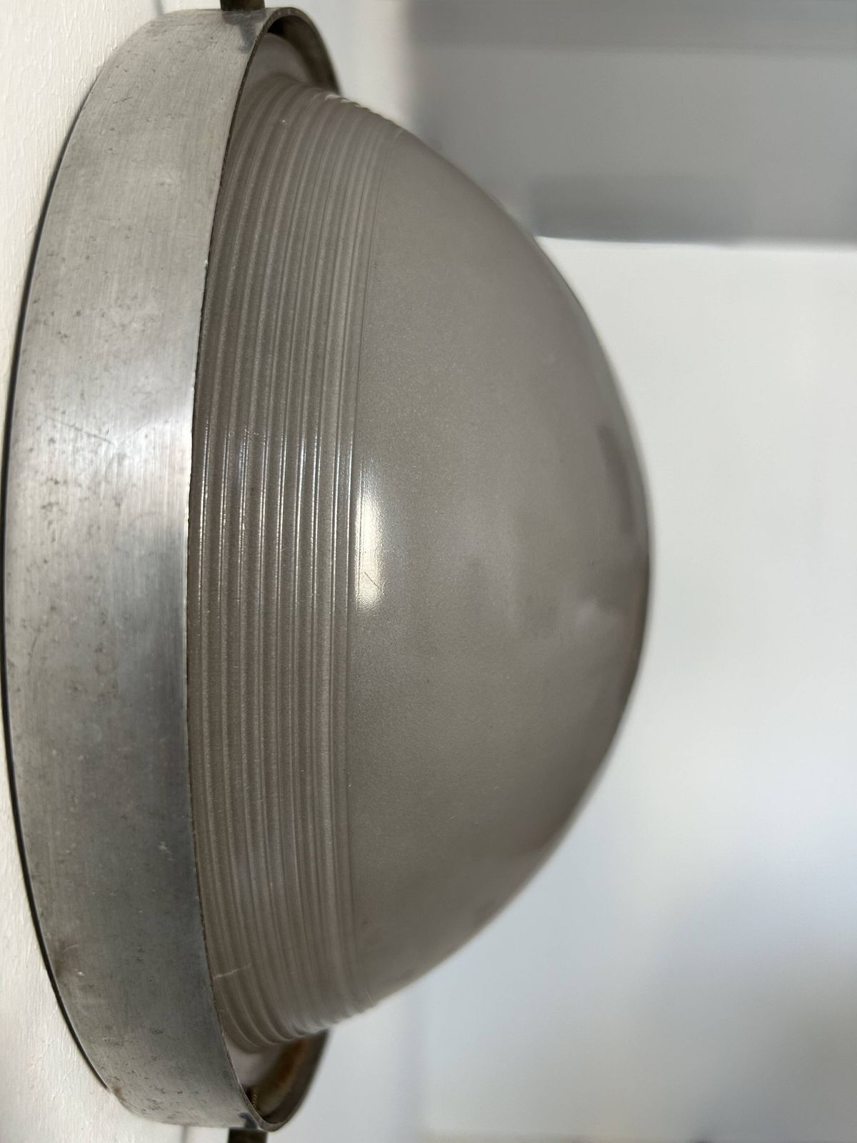 Pair Of Vintage Modernist Wall Lights, Chrome And Sandblasted Glass, France, photo 435.0