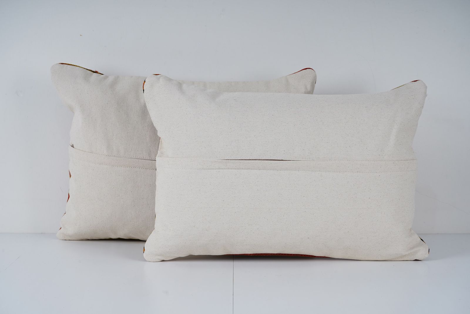 Anatolian Kilim Pillow Set   Handwoven Striped Turkish Cushion Covers, Rustic Style photo furniture