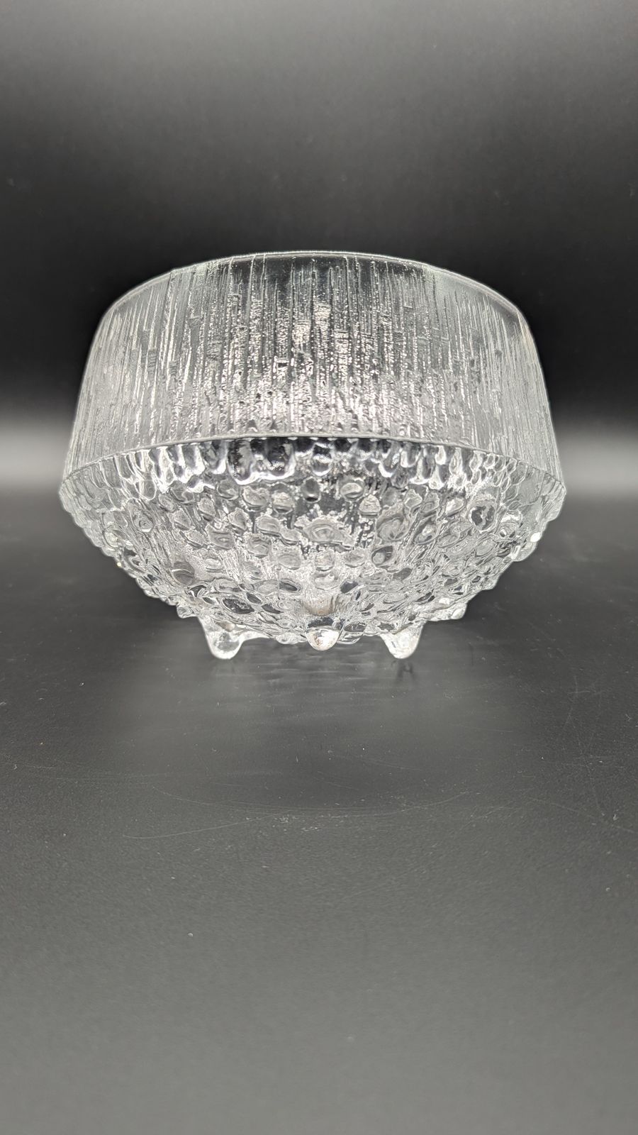 Iconic Finnish Mid Century Iittala Ultima Thule Glass Bowl By Tapio Wirkkala 1970s photo vinterior