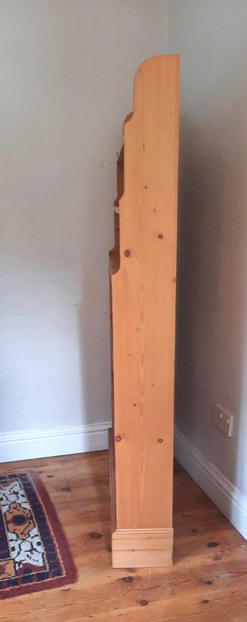 Vintage Pine 6 Shelf Country Style Free Standing Pine Shelving Unit Bookcase photo 175.0