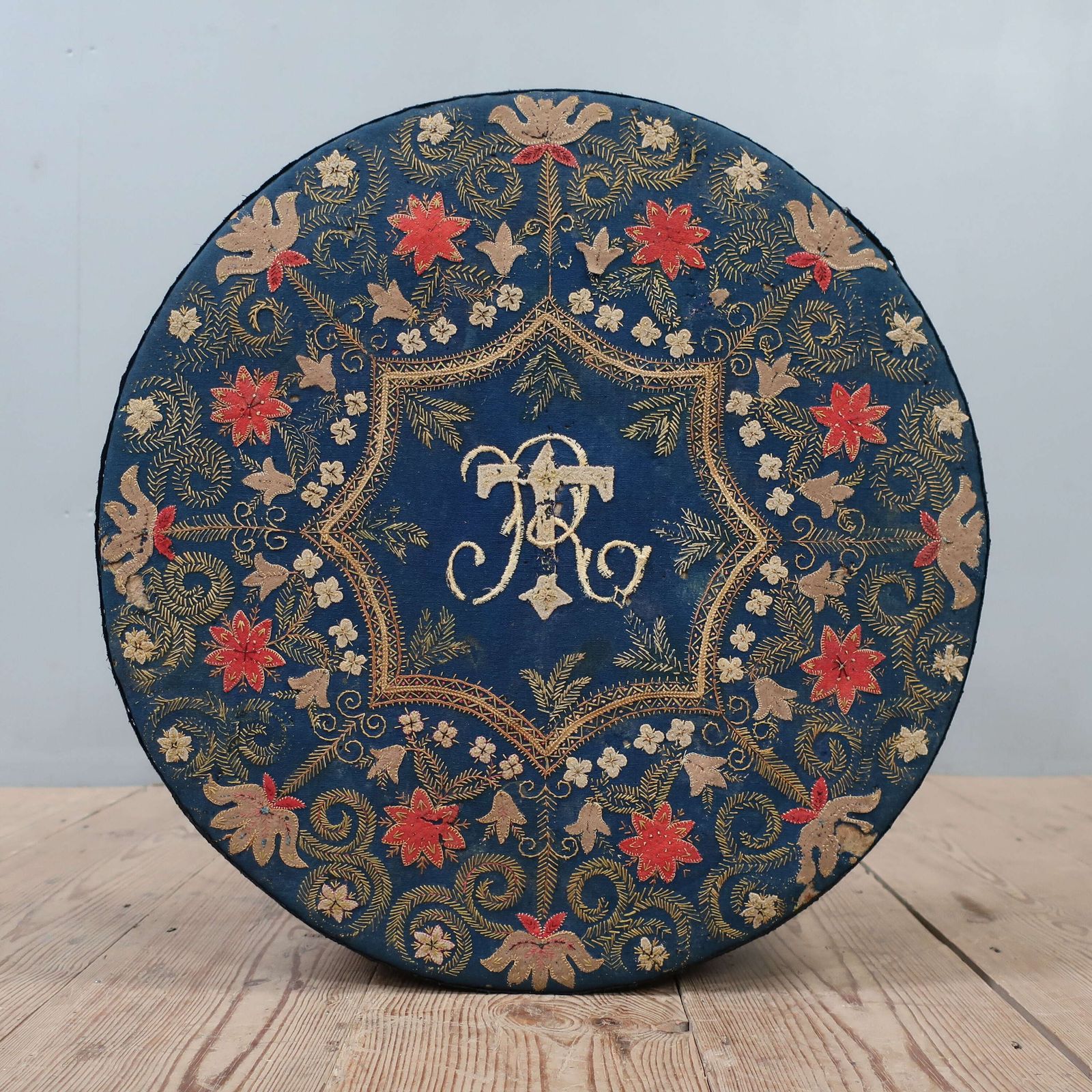 19th Century Crewel Work Bobbin Table photo furniture