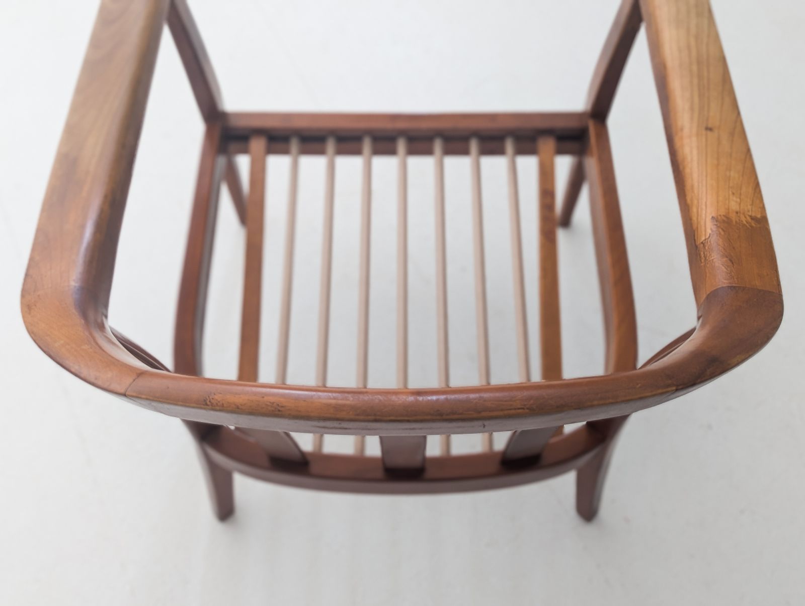 Mid Century Wilhelm Knoll Cherry Wood Armchairs, Germany, 1960s photo buy