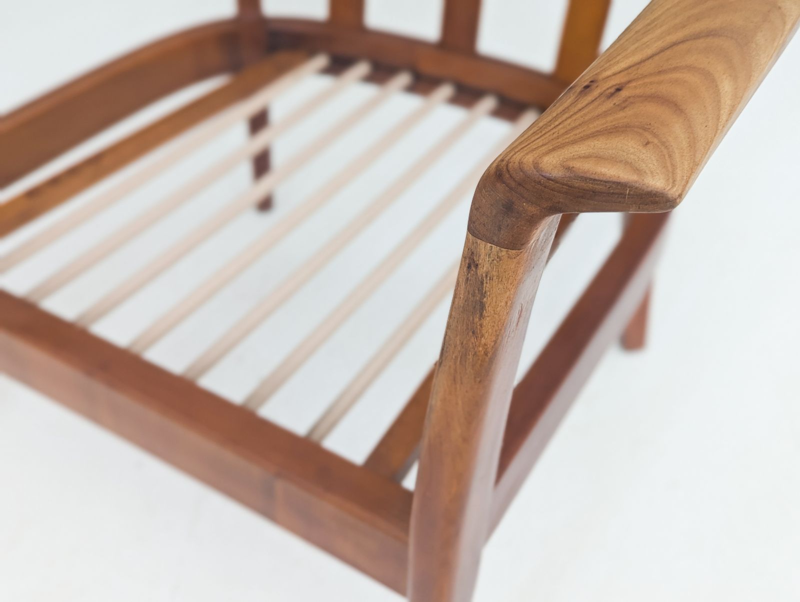 Furniture Mid Century Wilhelm Knoll Cherry Wood Armchairs, Germany, 1960s photo