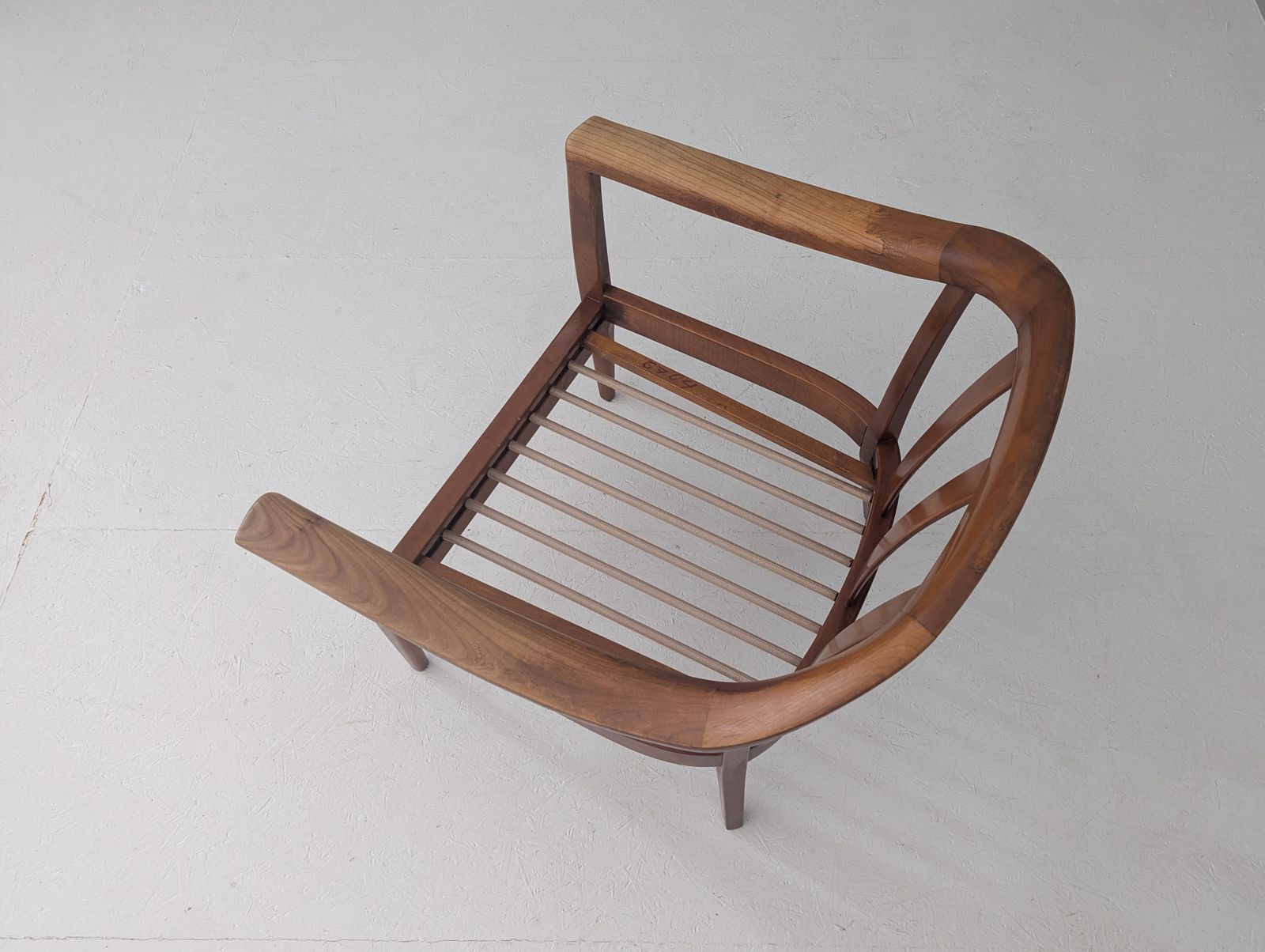 photo vinterior Mid Century Wilhelm Knoll Cherry Wood Armchairs, Germany, 1960s