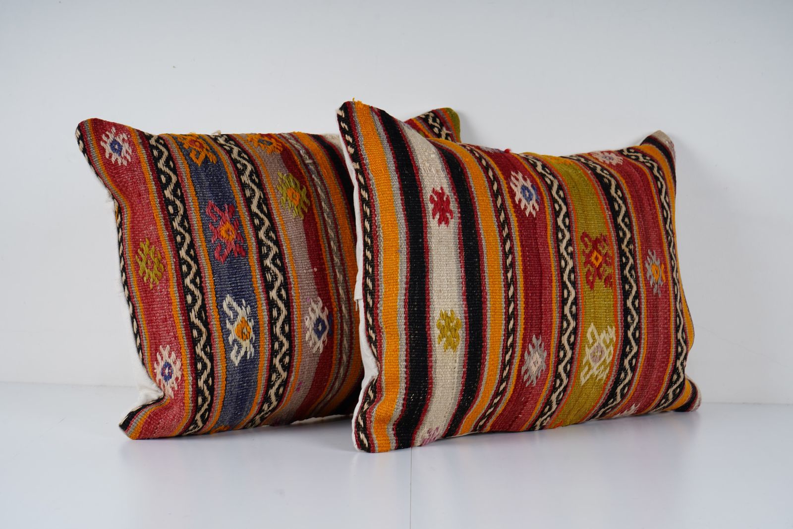 Handmade Decorative Kilim Pillow, Set Of Two Kilim Cushion Cover, Tribal Pillow Cover, Natural Rustic Cushion Case photo furniture